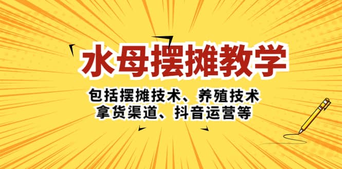 水母·摆摊教学，包括摆摊技术、养殖技术、拿货渠道、抖音运营等-PONCC-Ai时代