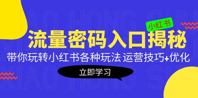 小红书流量密码入口揭秘：带你玩转小红书各种玩法 运营技巧+优化-PONCC-Ai时代