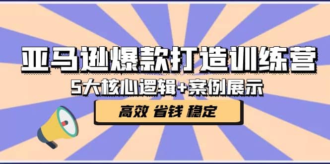 亚马逊爆款打造训练营：5大核心逻辑+案例展示 打造爆款链接 高效 省钱 稳定-最新项目