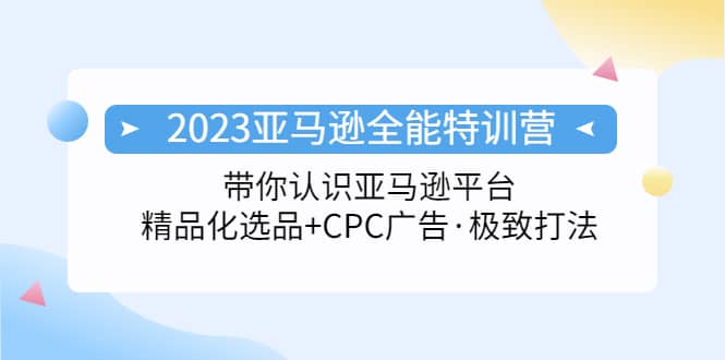 2023亚马逊全能特训营：玩转亚马逊平台+精品化·选品+CPC广告·极致打法-PONCC-Ai时代