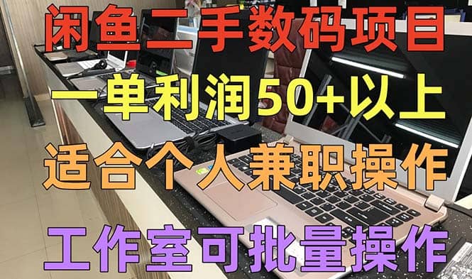 闲鱼二手数码项目，个人副业低保收入，工作室批量放大操作-PONCC-Ai时代