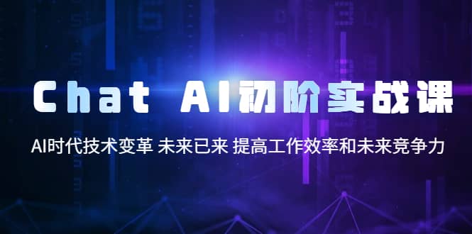 Chat AI初阶实战课，AI时代技术变革 未来已来 提高工作效率和未来竞争力-PONCC-Ai时代