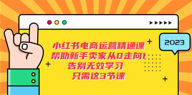 小红书电商·运营精通课，帮助新手卖家从0走向1 告别无效学习（7节视频课）-PONCC-Ai时代