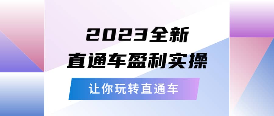 2023全新直通车·盈利实操：从底层，策略到搭建，让你玩转直通车-PONCC-Ai时代