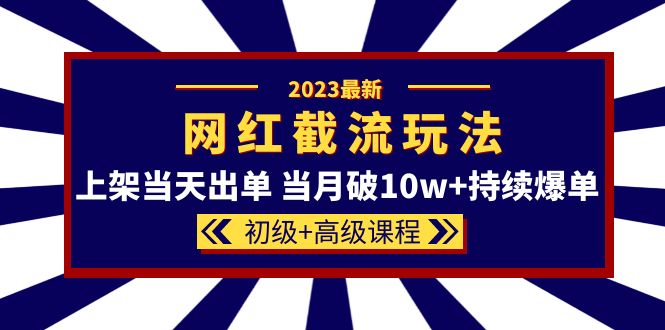 2023网红·同款截流玩法【初级+高级课程】上架当天出单 当月破10w+持续爆单-PONCC-Ai时代
