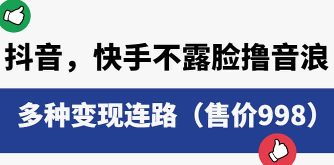 抖音，快手不露脸撸音浪项目，多种变现连路（售价998）-PONCC-Ai时代