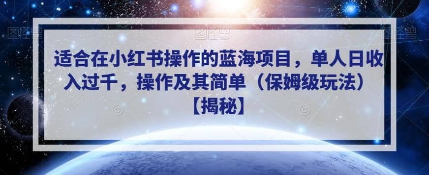 适合在小红书操作的蓝海项目，单人日收入过千，操作及其简单（保姆级玩法）【揭秘】-PONCC-Ai时代