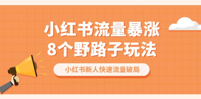 小红书流量-暴涨8个野路子玩法：小红书新人快速流量破局（8节课）-PONCC-Ai时代