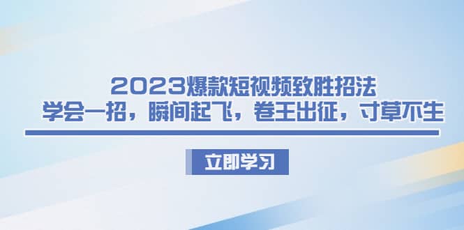 2023爆款短视频致胜招法，学会一招，瞬间起飞，卷王出征，寸草不生-PONCC-Ai时代