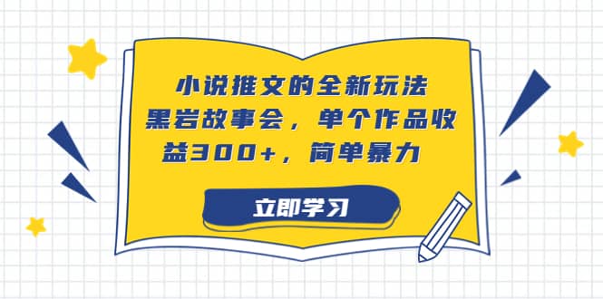 小说推文的全新玩法，黑岩故事会，单个作品收益300+，简单暴力-PONCC-Ai时代