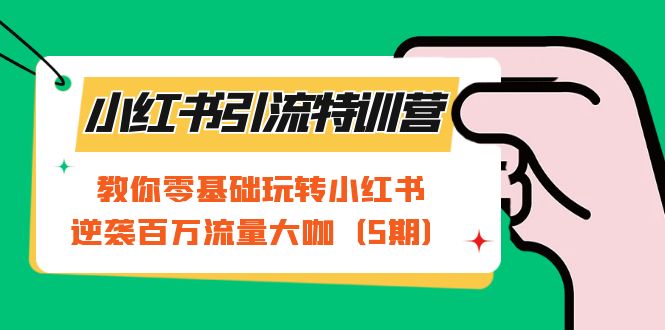 小红书引流特训营-第5期：教你零基础玩转小红书，逆袭百万流量大咖-PONCC-Ai时代
