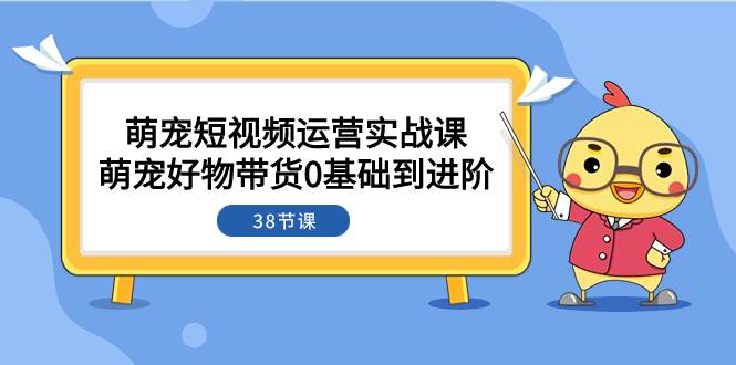 萌宠·短视频运营实战课：萌宠好物带货0基础到进阶（38节课）-PONCC-Ai时代