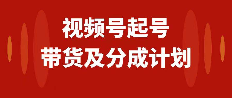 视频号快速起号，分成计划及带货，0-1起盘、运营、变现玩法，日入1000+-PONCC-Ai时代