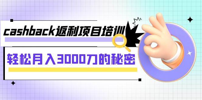 cashback返利项目培训：轻松月入3000刀的秘密（8节课）-PONCC-Ai时代