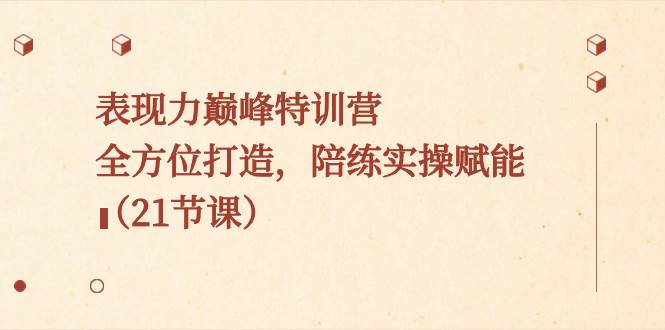 表现力巅峰特训营，全方位打造，陪练实操赋能（21节课）-PONCC-Ai时代