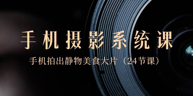 0基础-手机摄影系统课，手机拍出静物美食大片（24节课）-PONCC-Ai时代