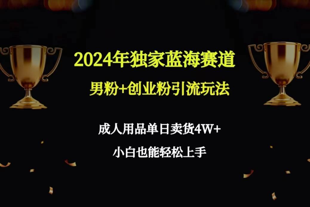 2024年独家蓝海赛道男粉+创业粉引流玩法，成人用品单日卖货4W+保姆教程-PONCC-Ai时代