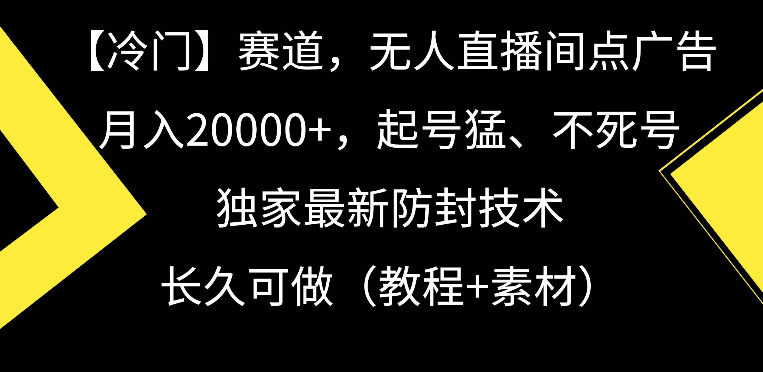 【冷门】赛道，无人直播间点广告，月入20000+，起号猛、不死号，独家最…-PONCC-Ai时代