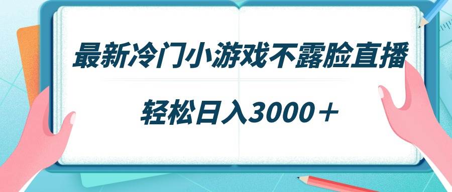 最新冷门小游戏不露脸直播，场观稳定几千，轻松日入3000＋-PONCC-Ai时代