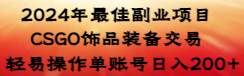 2024年最佳副业项目 CSGO饰品装备交易 轻易操作单账号日入200+-PONCC-Ai时代