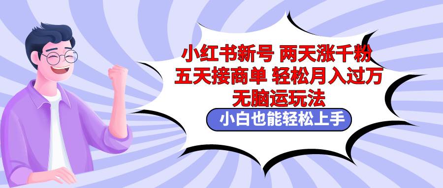 小红书新号两天涨千粉五天接商单轻松月入过万 无脑搬运玩法 小白也能轻…-PONCC-Ai时代