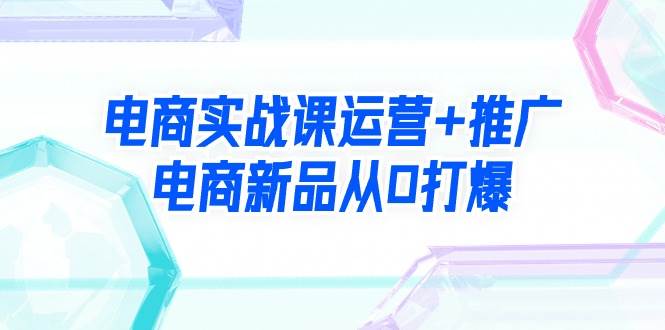 电商实战课运营+推广，电商新品从0打爆（99节视频课）-PONCC-Ai时代