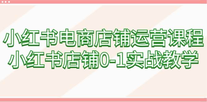 小红书电商店铺运营课程，小红书店铺0-1实战教学（60节课）-PONCC-Ai时代