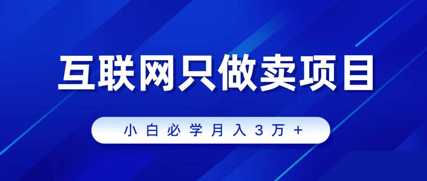 互联网的尽头就是卖项目，被割过韭菜的兄弟们必看！轻松月入三万以上！-PONCC-Ai时代