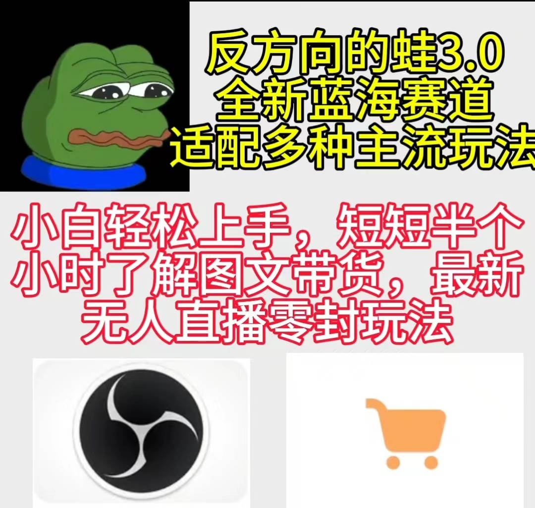 反方向的蛙3.0，图文最新玩法，变现多元化，新蓝海项目，小白轻松上手-PONCC-Ai时代