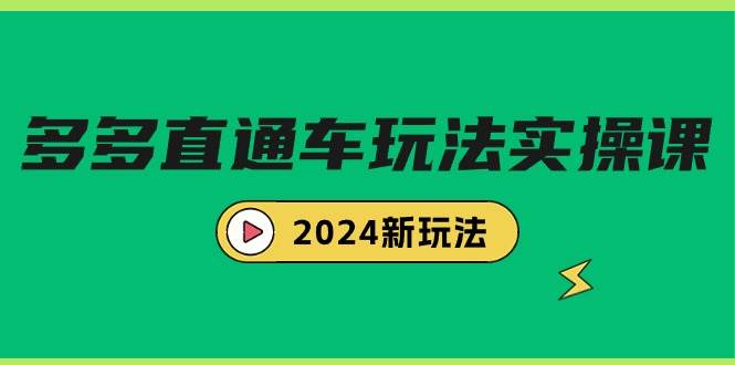 多多直通车玩法实战课，2024新玩法（7节课）-PONCC-Ai时代