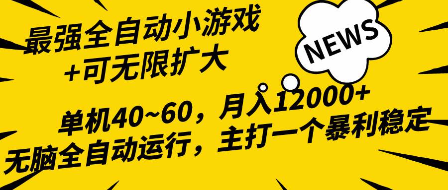 2024最新全网独家小游戏全自动，单机40~60,稳定躺赚，小白都能月入过万-PONCC-Ai时代