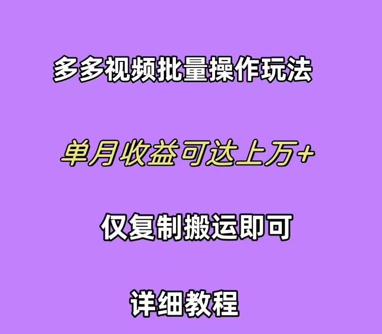 拼多多视频带货快速过爆款选品教程 每天轻轻松松赚取三位数佣金 小白必…-PONCC-Ai时代