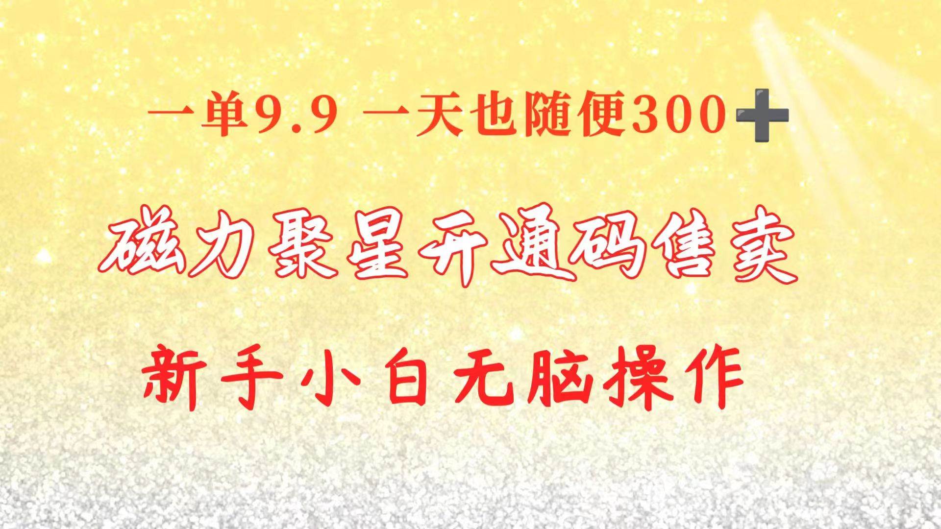 快手磁力聚星码信息差 售卖  一单卖9.9  一天也轻松300+ 新手小白无脑操作-PONCC-Ai时代