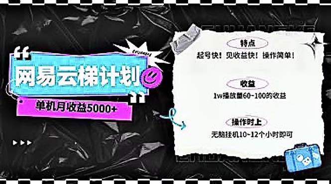 2024网易云云梯计划 单机日300+ 无脑月入5000+-PONCC-Ai时代