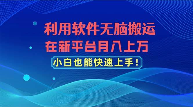 利用软件无脑搬运，在新平台月入上万，小白也能快速上手-PONCC-Ai时代