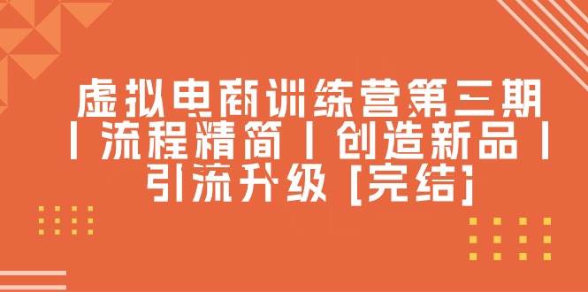 虚拟电商训练营第三期丨流程精简丨创造新品丨引流升级 [完结]-PONCC-Ai时代