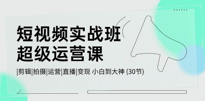 短视频实战班-超级运营课，|剪辑|拍摄|运营|直播|变现 小白到大神 (30节)-PONCC-Ai时代
