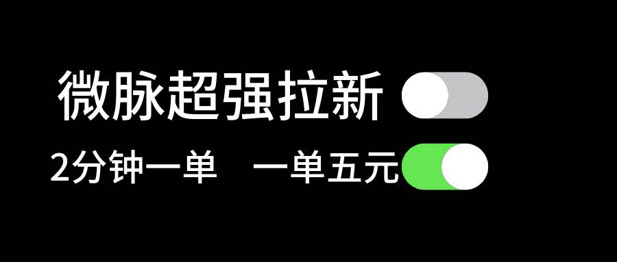 微脉超强拉新， 两分钟1单， 一单利润5块，适合小白-PONCC-Ai时代