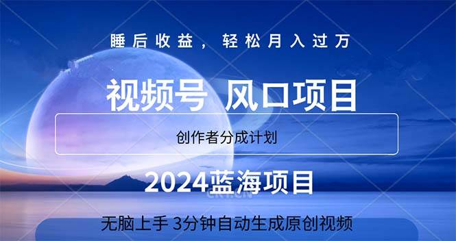 2024蓝海项目，3分钟自动生成视频，月入过万-PONCC-Ai时代