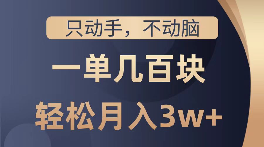 只动手不动脑，一单几百块，轻松月入2w+，看完就能直接操作，详细教程-PONCC-Ai时代