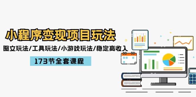 小程序变现项目玩法：图文玩法/工具玩法/小游戏玩法/稳定高收入/173节课程-PONCC-Ai时代