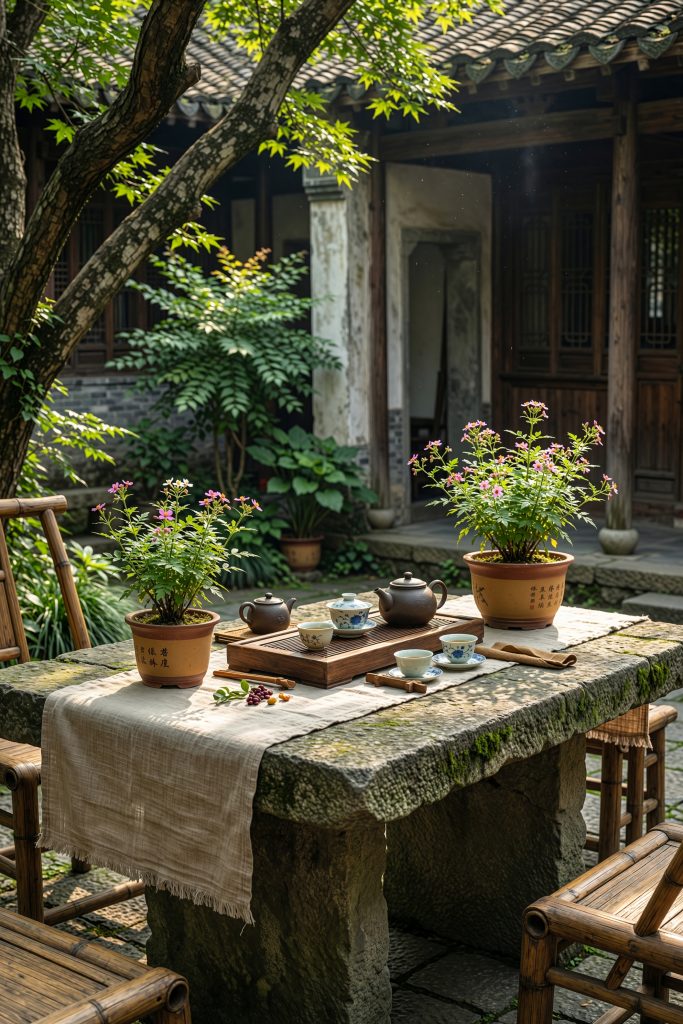 图片[4]-乡村茶室文旅背景图｜田园茶室主题，国风高清无水印