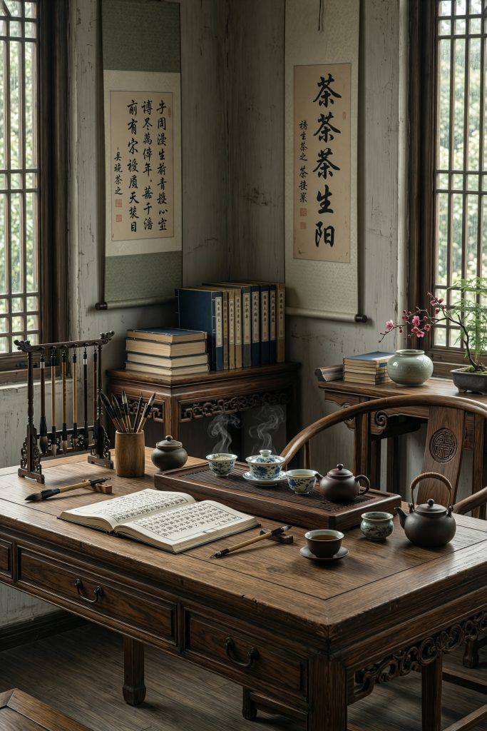 图片[22]-乡村茶室文旅背景图｜田园茶室主题，国风高清无水印