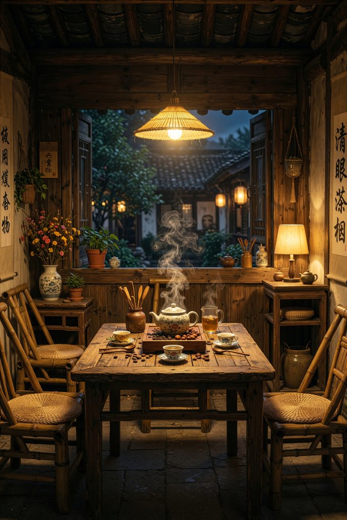 图片[25]-乡村茶室文旅背景图｜田园茶室主题，国风高清无水印