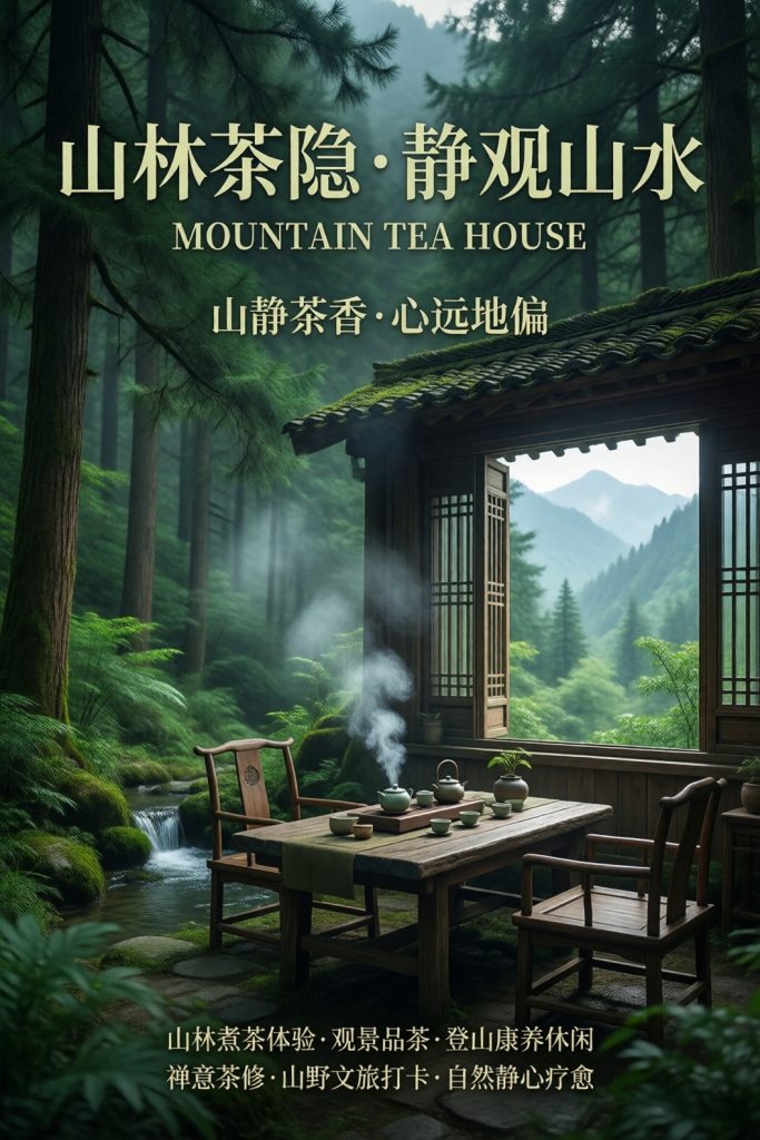 乡村茶室文旅背景图｜田园茶室主题，国风高清无水印-cc文案素材