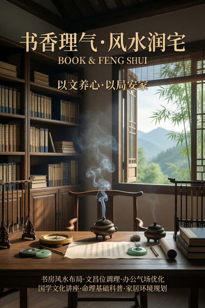 图片[2]-风水海报，国学意境，中式美学，藏风聚气，庭院风水，文昌位，命理海报，传统文化，东方意境，家居风水，实景海报，禅意风水，风水底图