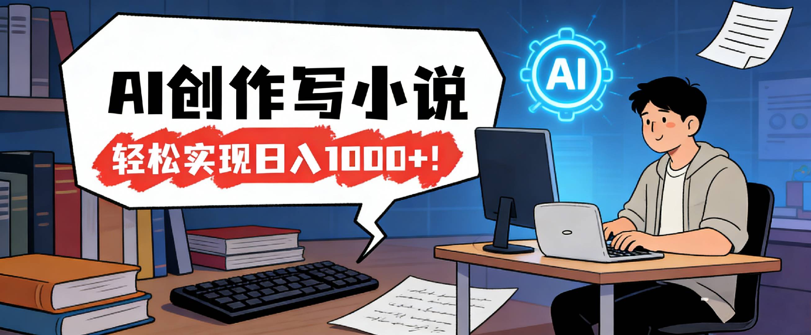 26年最新风口项目，AI工具创作写小说，轻松实现日入1000+-PONCC
